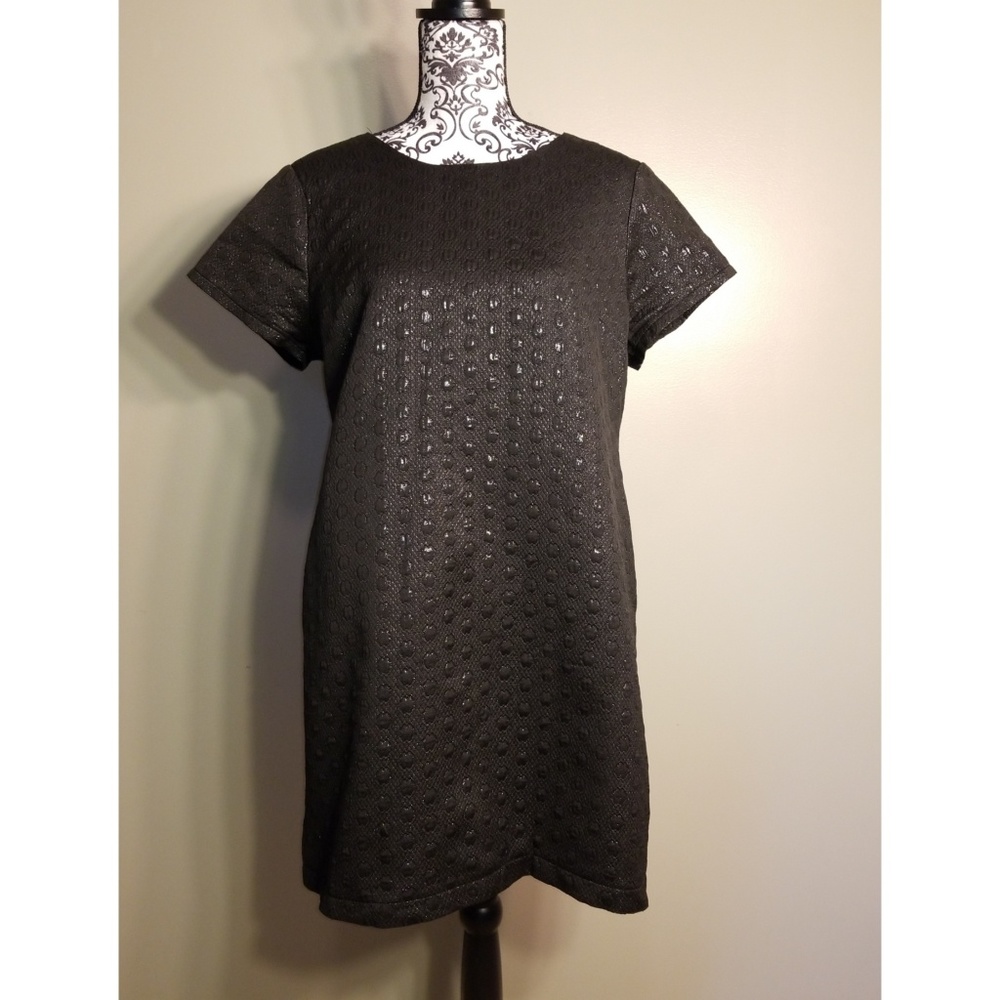 Black Shimmer Sheath Dress - Picture 2 of 5
